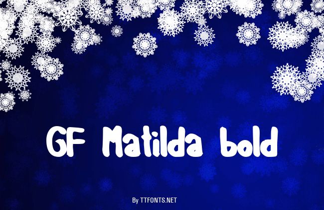 GF Matilda bold example